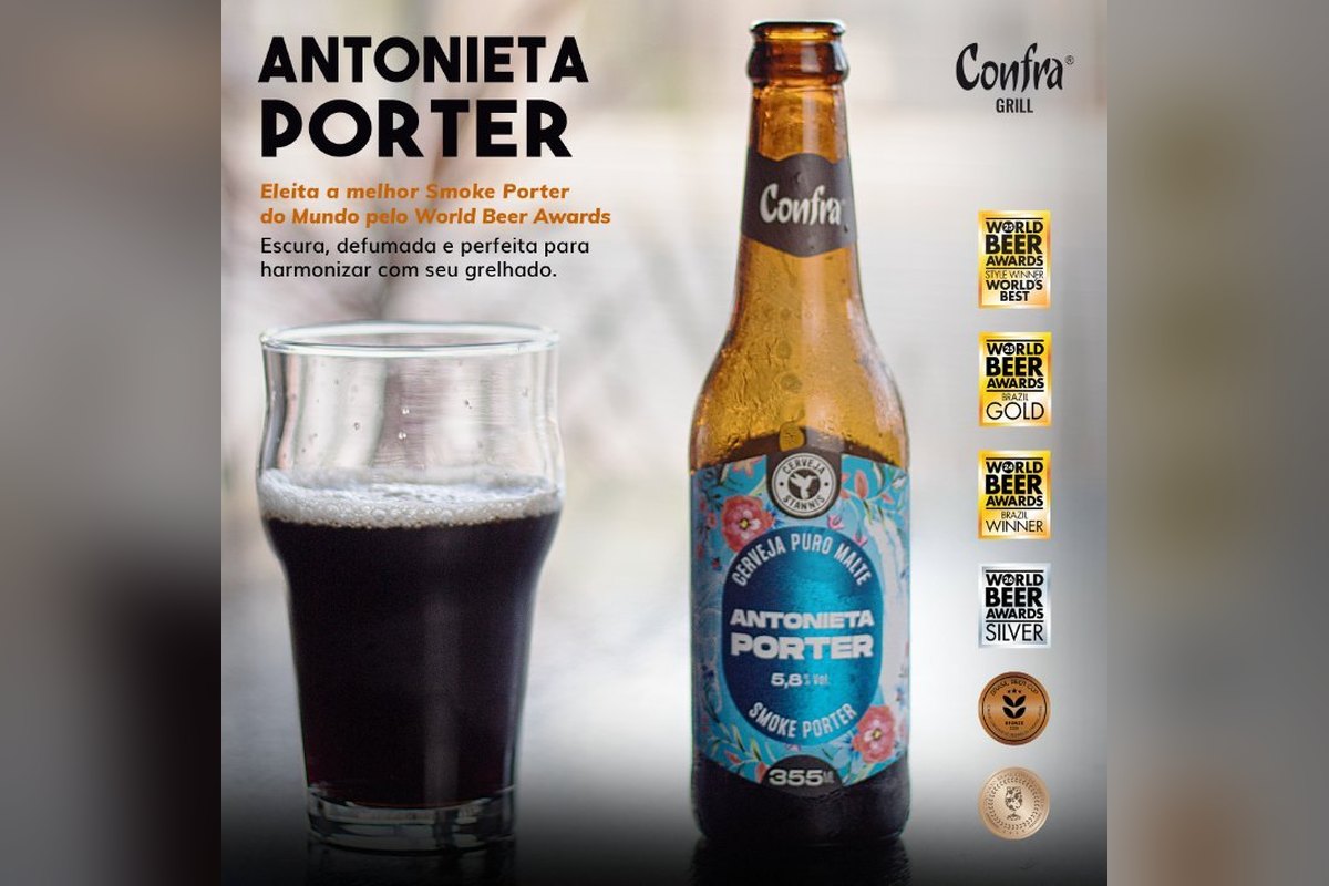 Antonieta Porter: a cerveja da Confra eleita a melhor do mundo no seu estilo